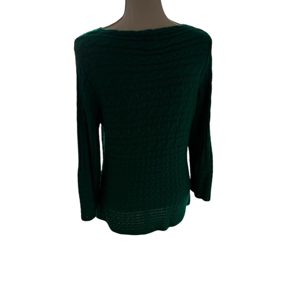 Ruby Rd. Emerald Cable Knit Sweater - Picture 2 of 5